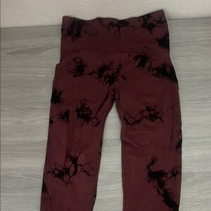 Stylish Maroon and Black Leggings